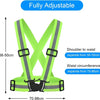 Adjustable High-Visibility Reflective Safety Vest with Wrist Straps
