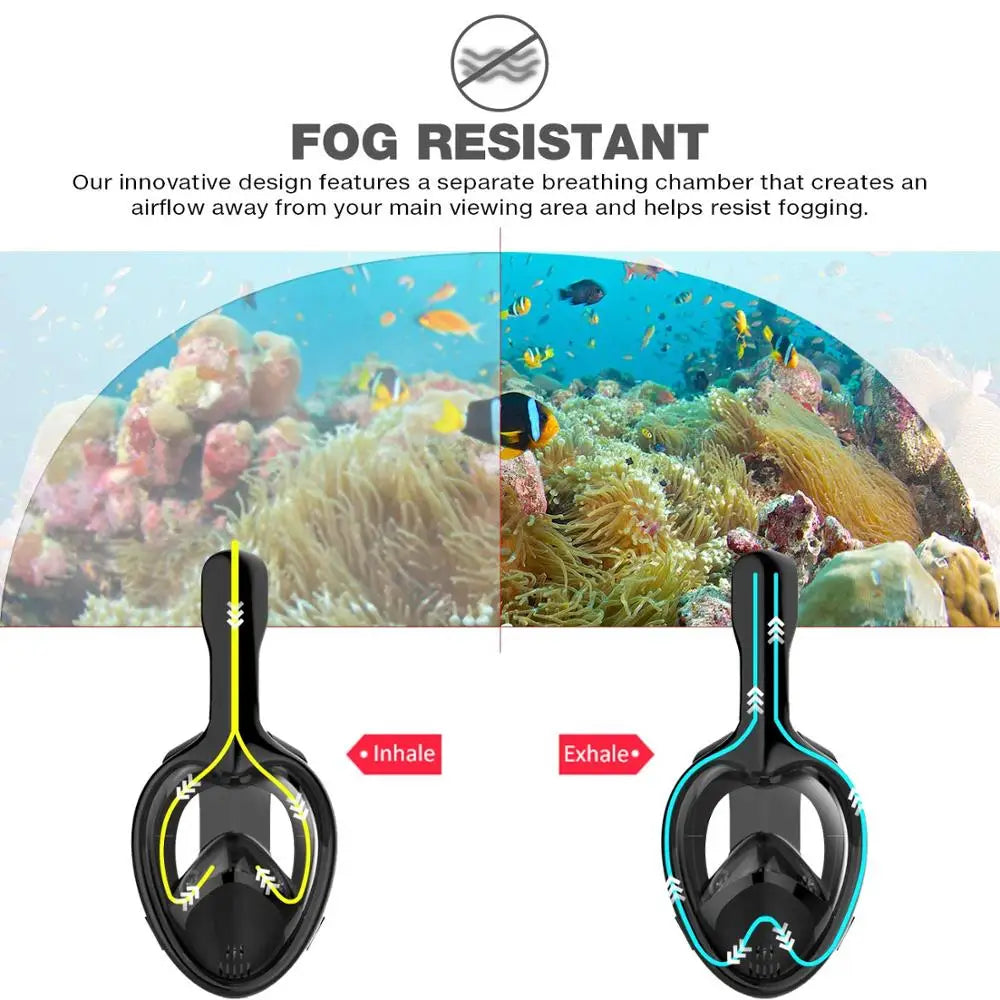 Full Face Snorkel Mask with Anti-Fog Window