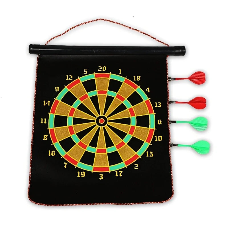 Double-Sided Magnetic Dartboard Set with 4 or 6 Darts