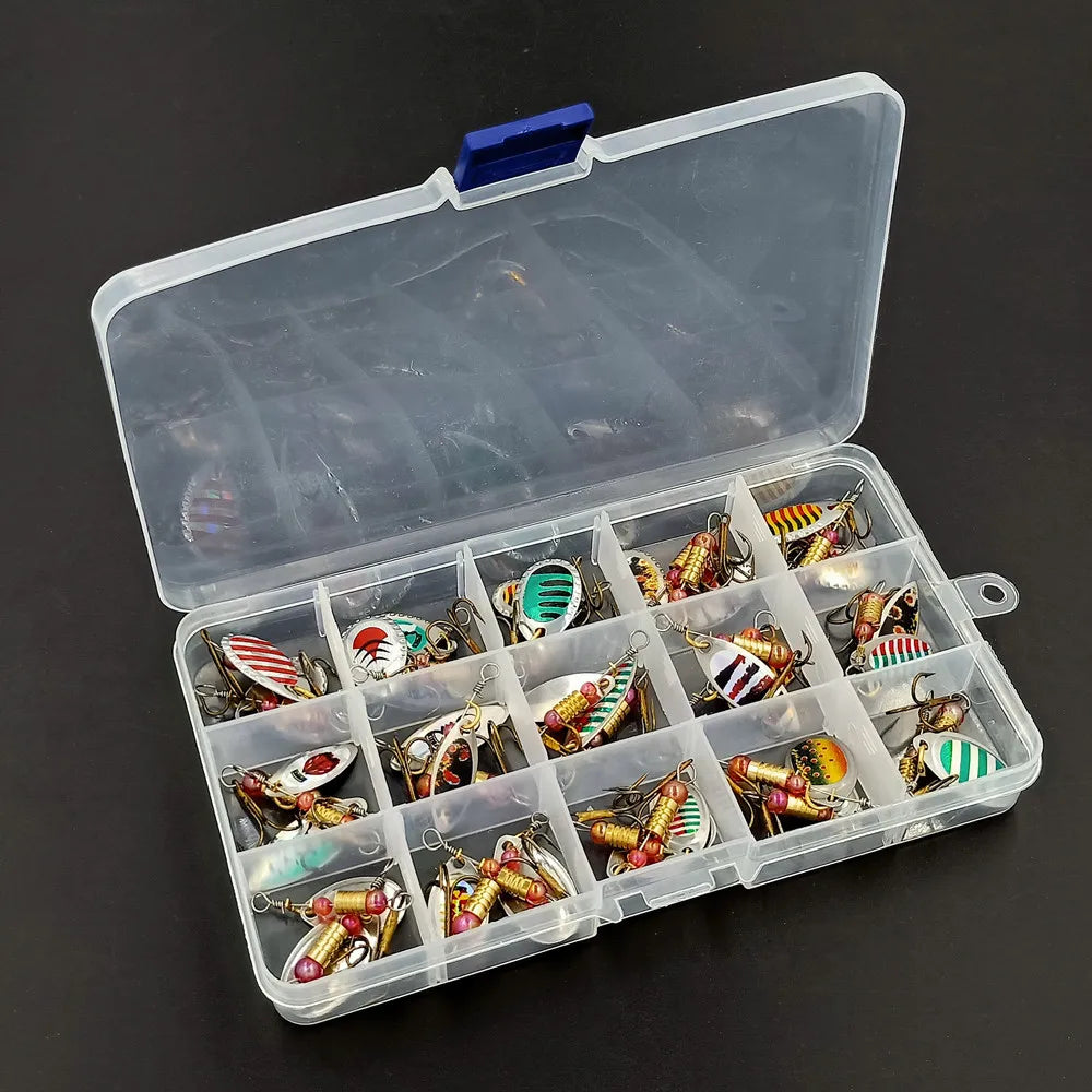 Metal Spinner Fishing Lure Kit (30 Pieces)