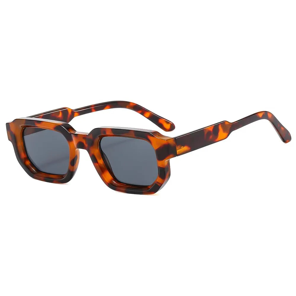 Brown leopard print sunglasses with tortoiseshell frames