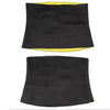 Cinturón ajustable para abdominales negro con costura amarilla
