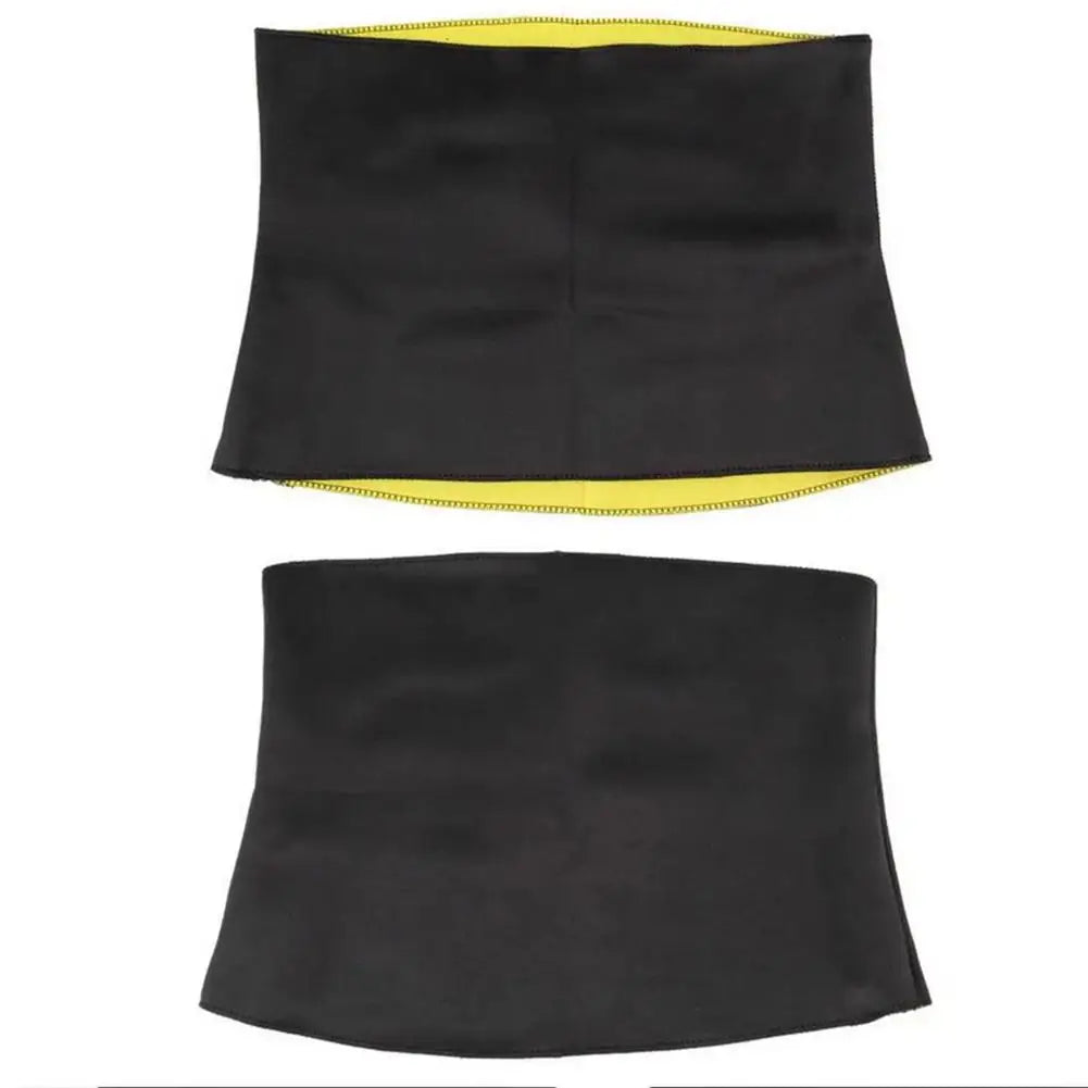 Cinturón ajustable para abdominales negro con costura amarilla