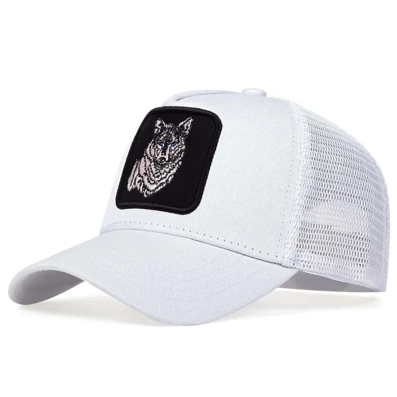 Embroidered Wolf Baseball Cap – Breathable, Adjustable, Unisex