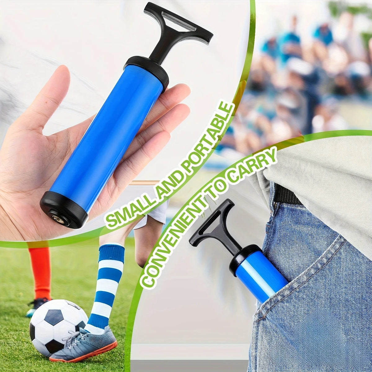 Portable Manual Ball Pump with Needle and Nozzle