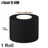 Roll of black athletic support tape measuring 5cm wide and 9.14 meters long