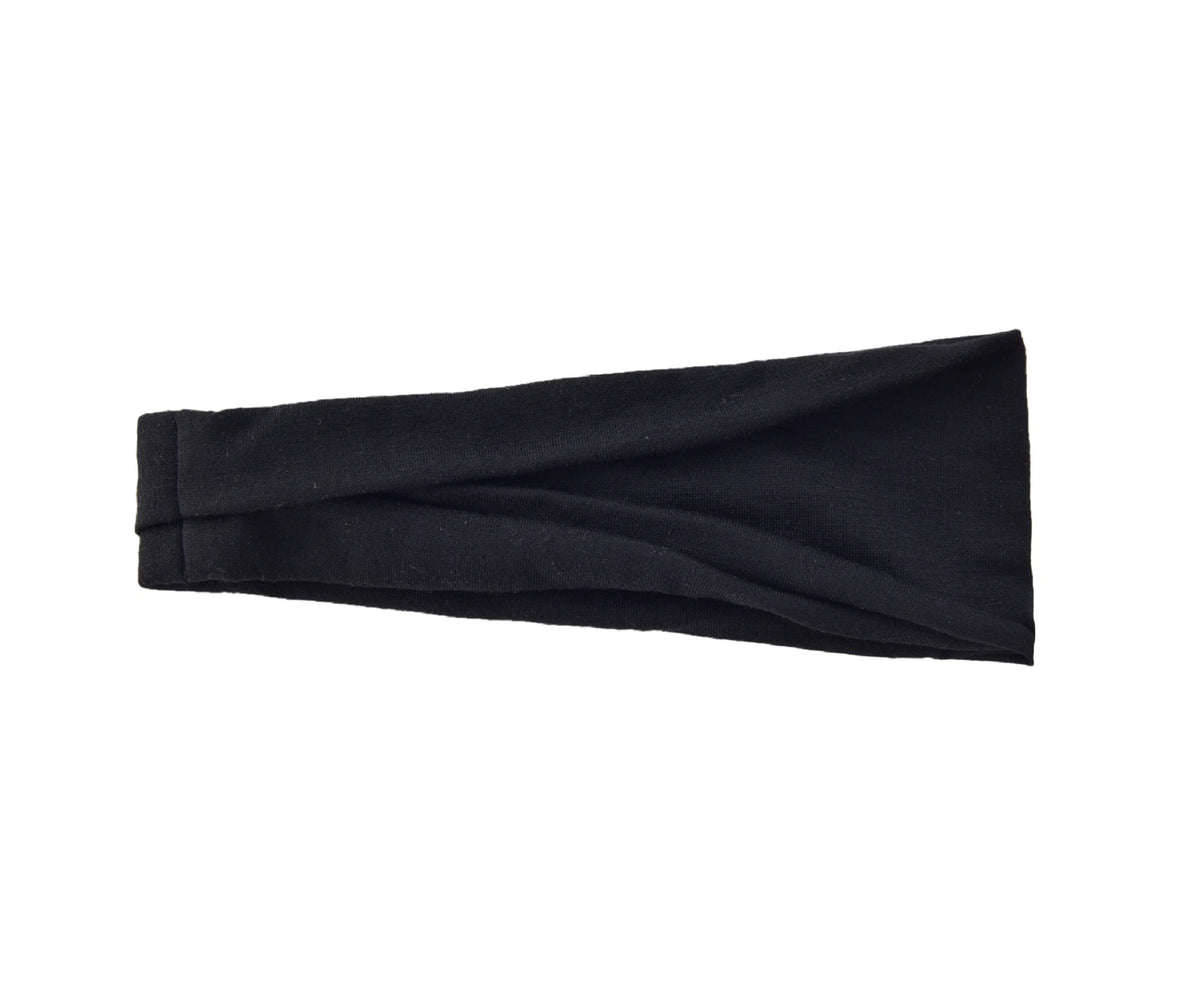 Bandeau élastique noir pour cheveux et maquillage