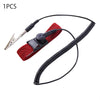 A single adjustable ESD wrist strap with a metal clip and black cord on a red fabric band for electronics safety.