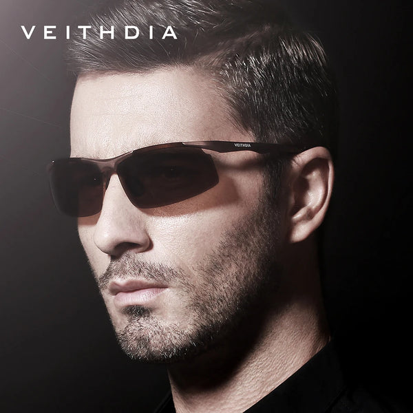 Rimless Polarized Sunglasses for Men | Lightweight Aluminum-Magnesium Frame with UV400 Protection