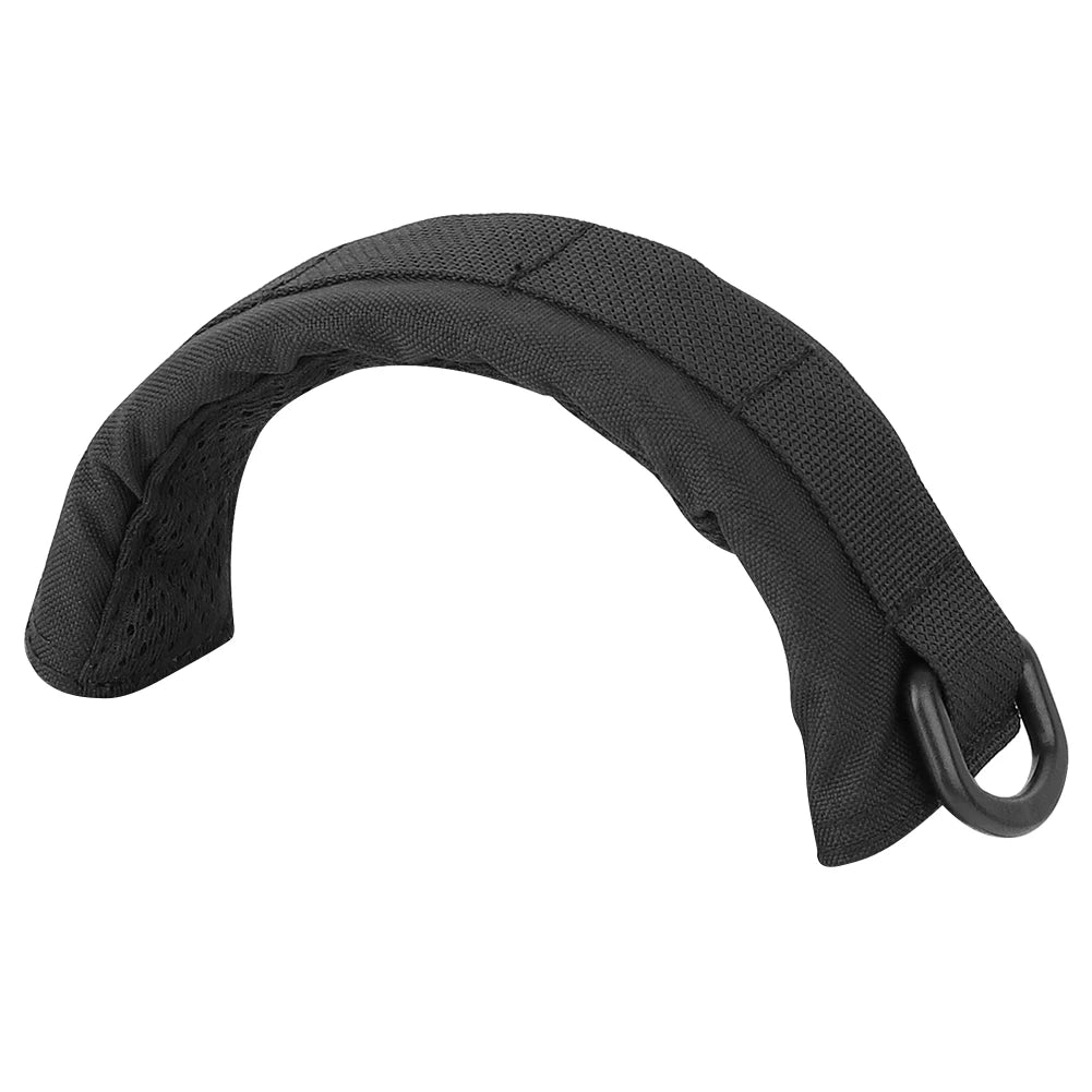 Black tactical modular headset protection cover with a flexible, curved design.