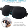 Black light blocking sleep mask designed to fit closer on the nose, shown with a close-up view.