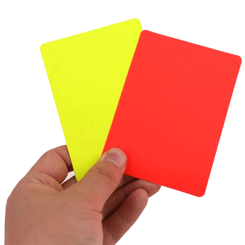 Professional Soccer Referee Red & Yellow Cards Set