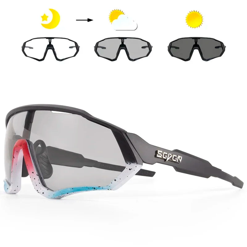 Photochromic Cycling Sunglasses with UV400 Protection