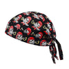 Diadema o bufanda de ciclismo con temática de pirata calavera negra y roja