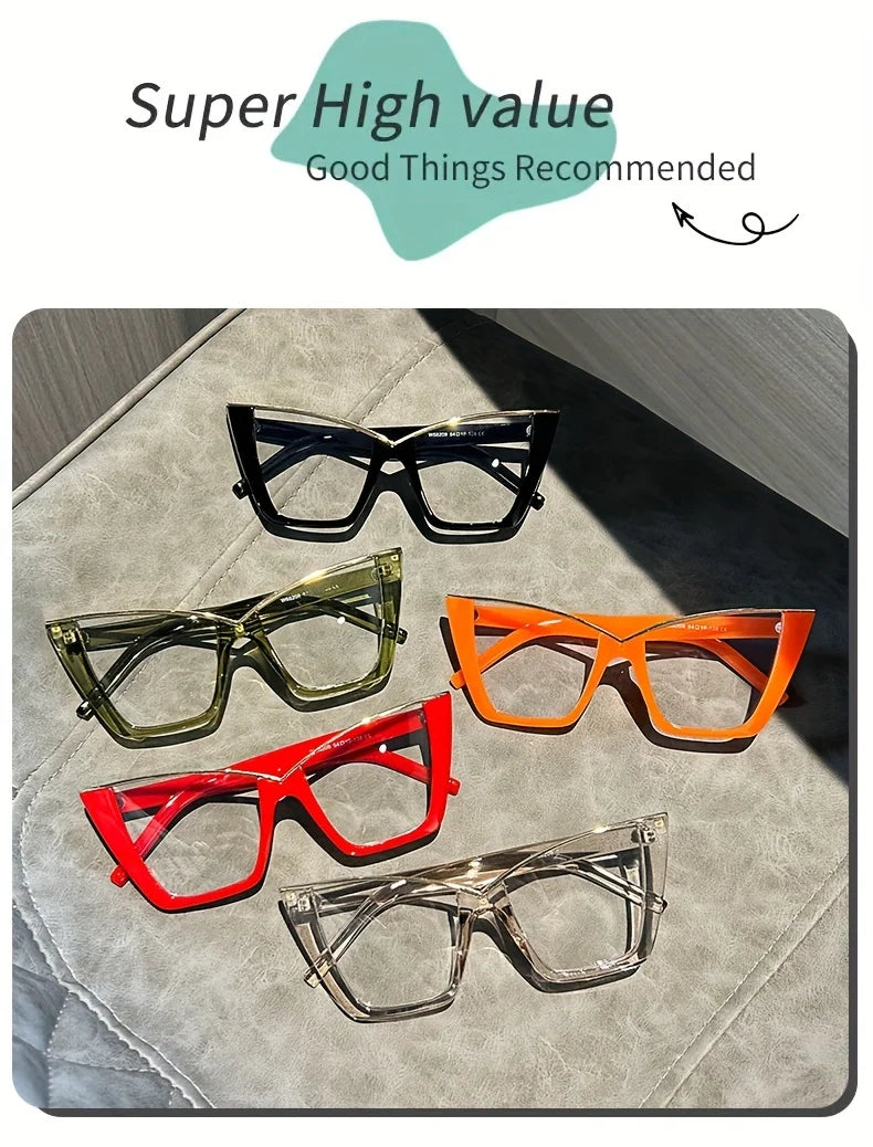 Vintage Cat Eye Glasses with Blue Light Filtering Lenses