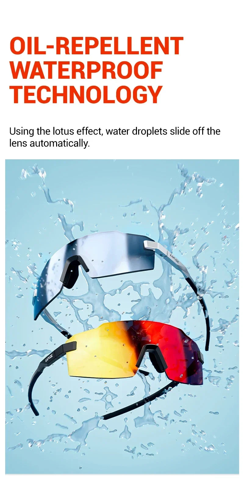 TR90 Photochromic Running Sunglasses with UV400 Protection