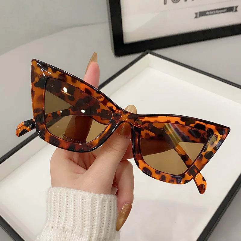 Vintage Cat-Eye Square Sunglasses