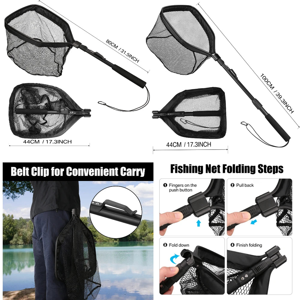Aluminum Alloy Telescoping Fishing Landing Net