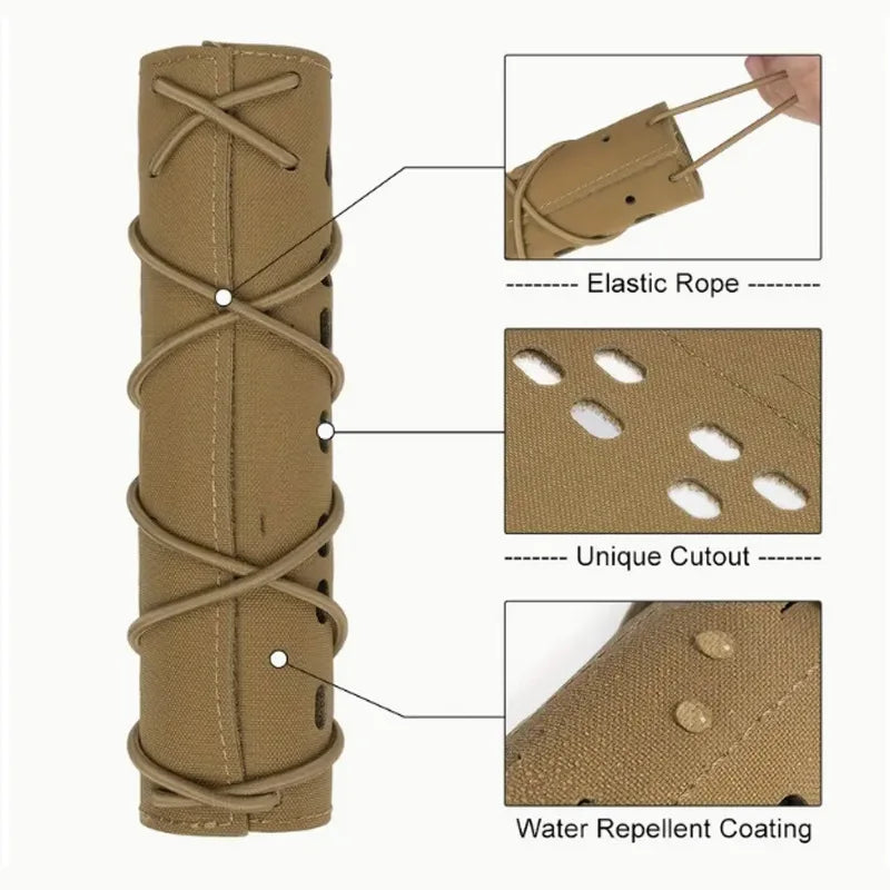 Tactical Airsoft Suppressor Cover with Camouflage Pattern