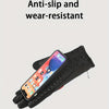 Black anti-slip and wear-resistant gloves designed for warm, windproof outdoor cycling and driving.
