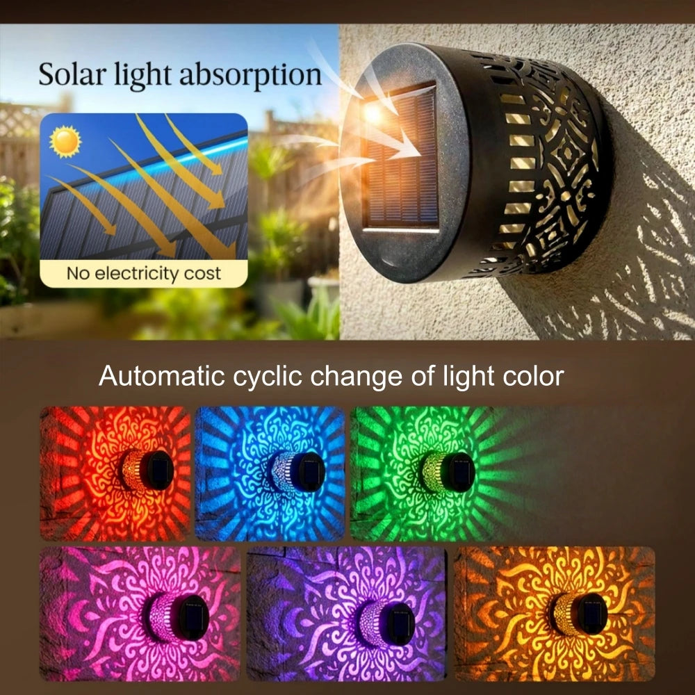 Solar Peony Mandala Projector Light for Outdoor Walls
