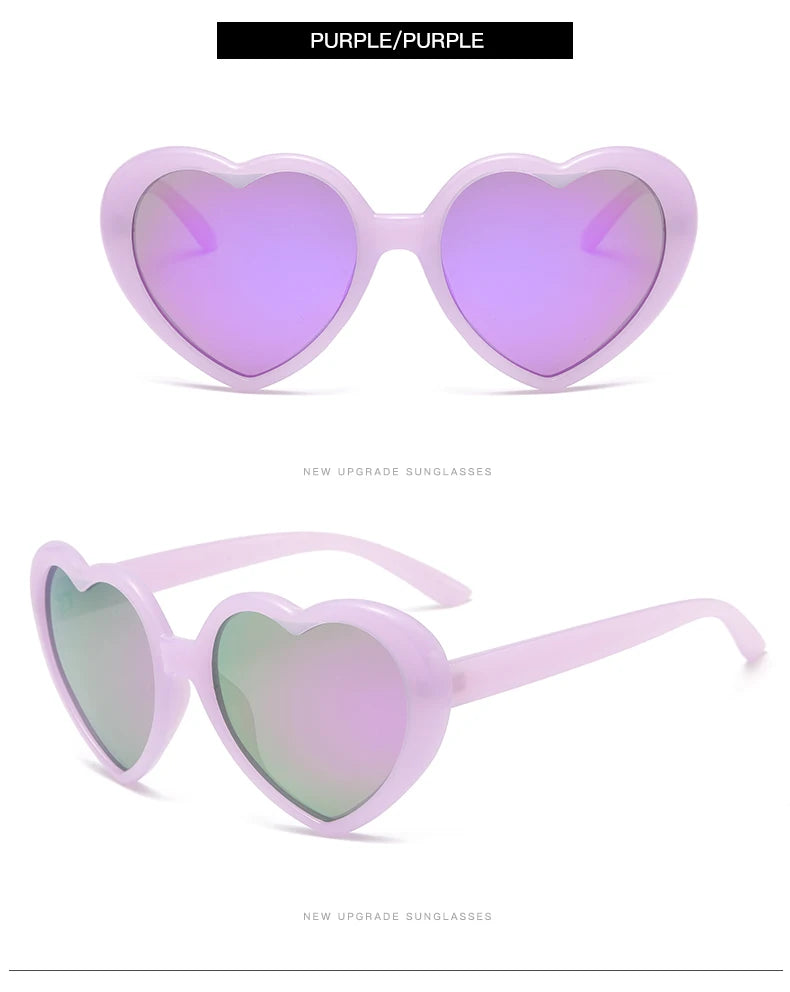 Polarized Heart-Shaped Sunglasses with UV Protection