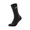 Black athletic running socks with arch support shown from the side.