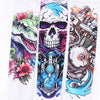 Arm sleeves featuring a skull design with vibrant colors and detailed artwork.