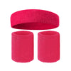 A multi-pack of bright pink or magenta sports headbands for fitness and activity.