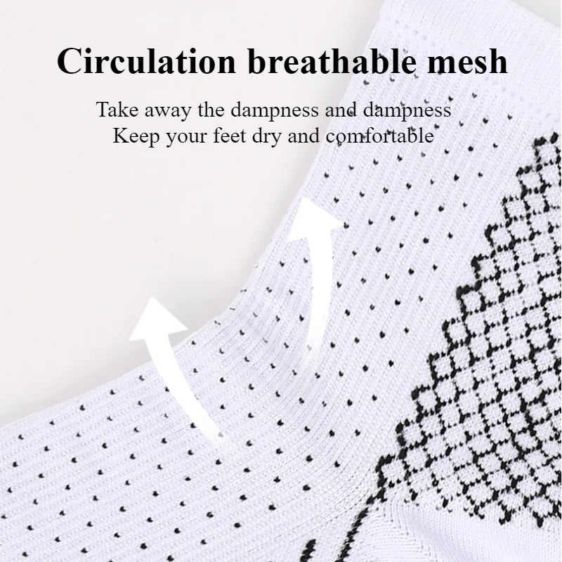 White breathable mesh compression ankle support brace with black detailing