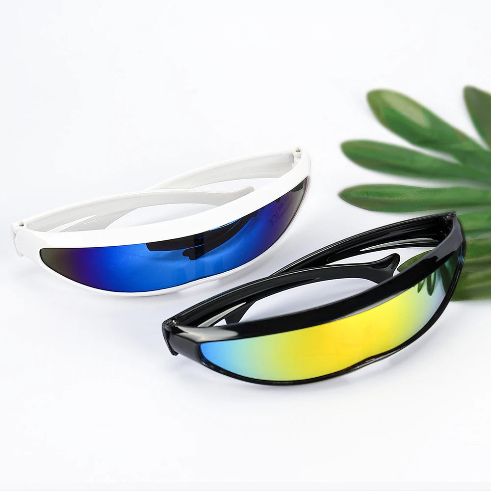 Futuristic Cyclops Visor Sunglasses with UV400 Protection