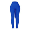 Leggings de yoga en tricot sans couture bleu royal, portés par une personne.