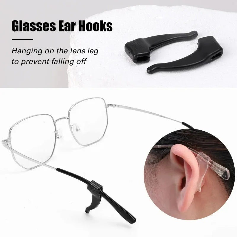 Silicone Anti-Slip Glasses Ear Hooks – Ergonomic Eyewear Grips