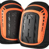 Pair of black and orange heavy duty gel knee pads for protection