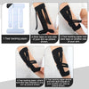 Instructions showing how to tear backing paper and stick tape onto an arm for kinesiology support.