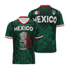 Dunkelgrünes Retro-Fußballtrikot des mexikanischen Nationalteams von hinten