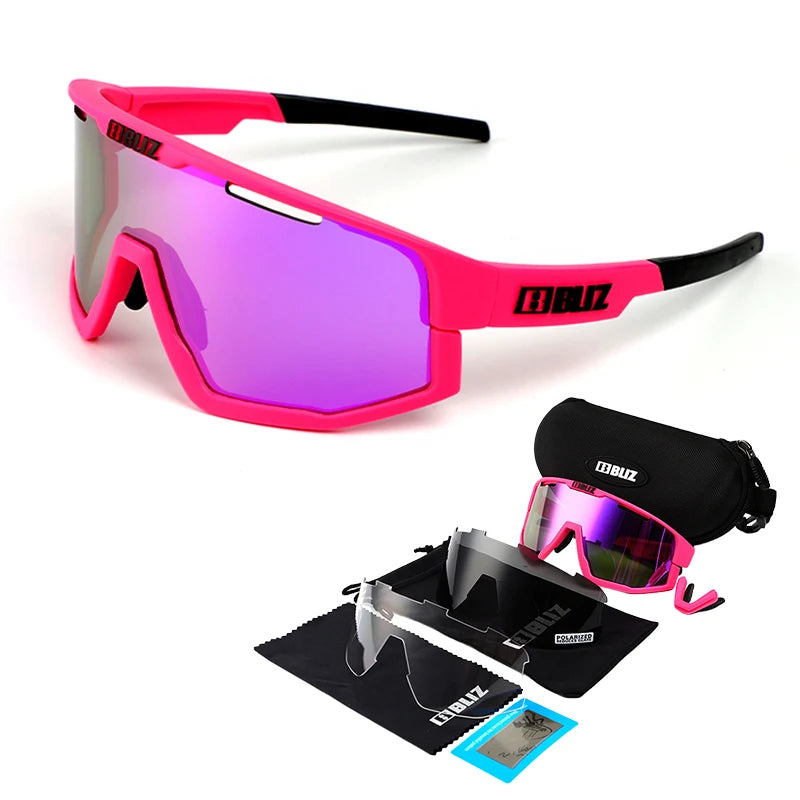 Fusion UV400 Cycling Sunglasses with 3 Interchangeable Lenses