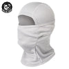 A light gray breathable mesh balaclava face mask shown against a white background.