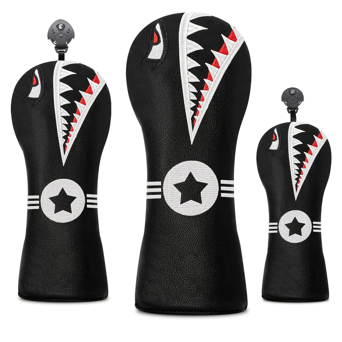 Shark Design Golf Club Covers for Fairway Woods and Hybrids