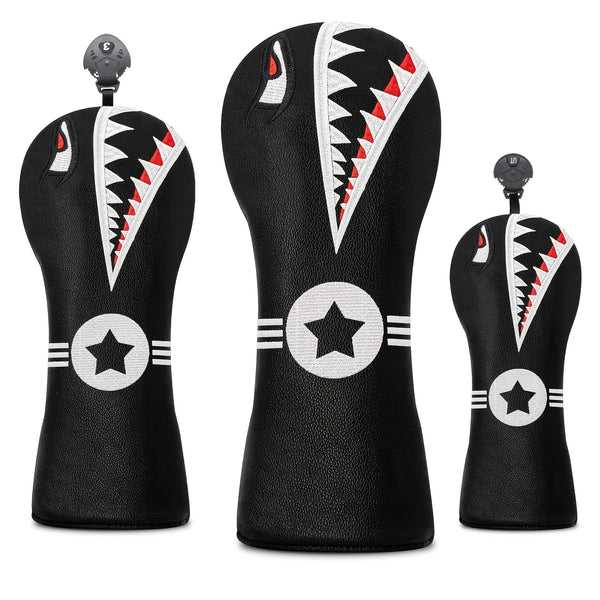 Shark Design Golf Club Covers for Fairway Woods and Hybrids