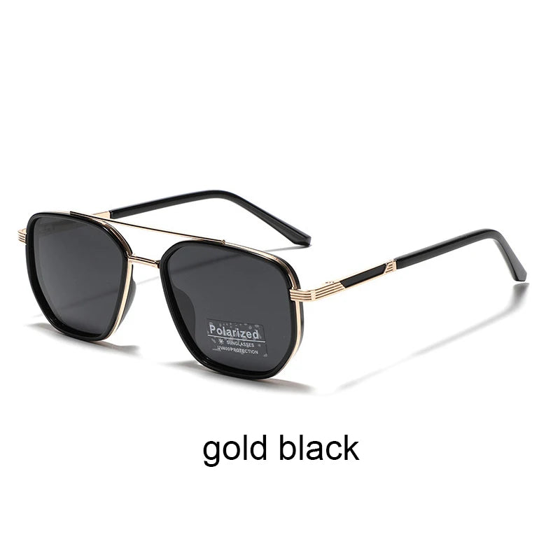 Classic Square-Frame Sunglasses with UV400 Protection