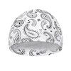 White breathable printed headscarf cap for activewear with paisley and floral patterns