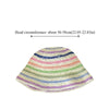 Handwoven Rainbow Stripe Straw Sun Hat with Wide Brim
