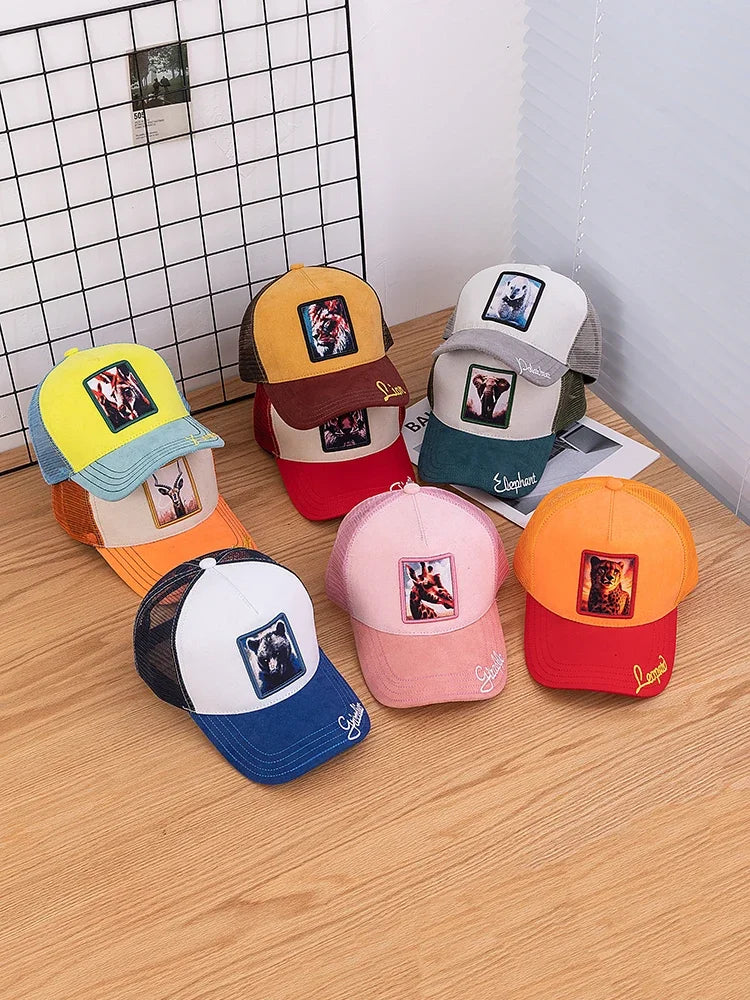 Animal Print Baseball Cap with Adjustable Strap