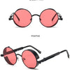Retro Round Metal Sunglasses with UV400 Protection