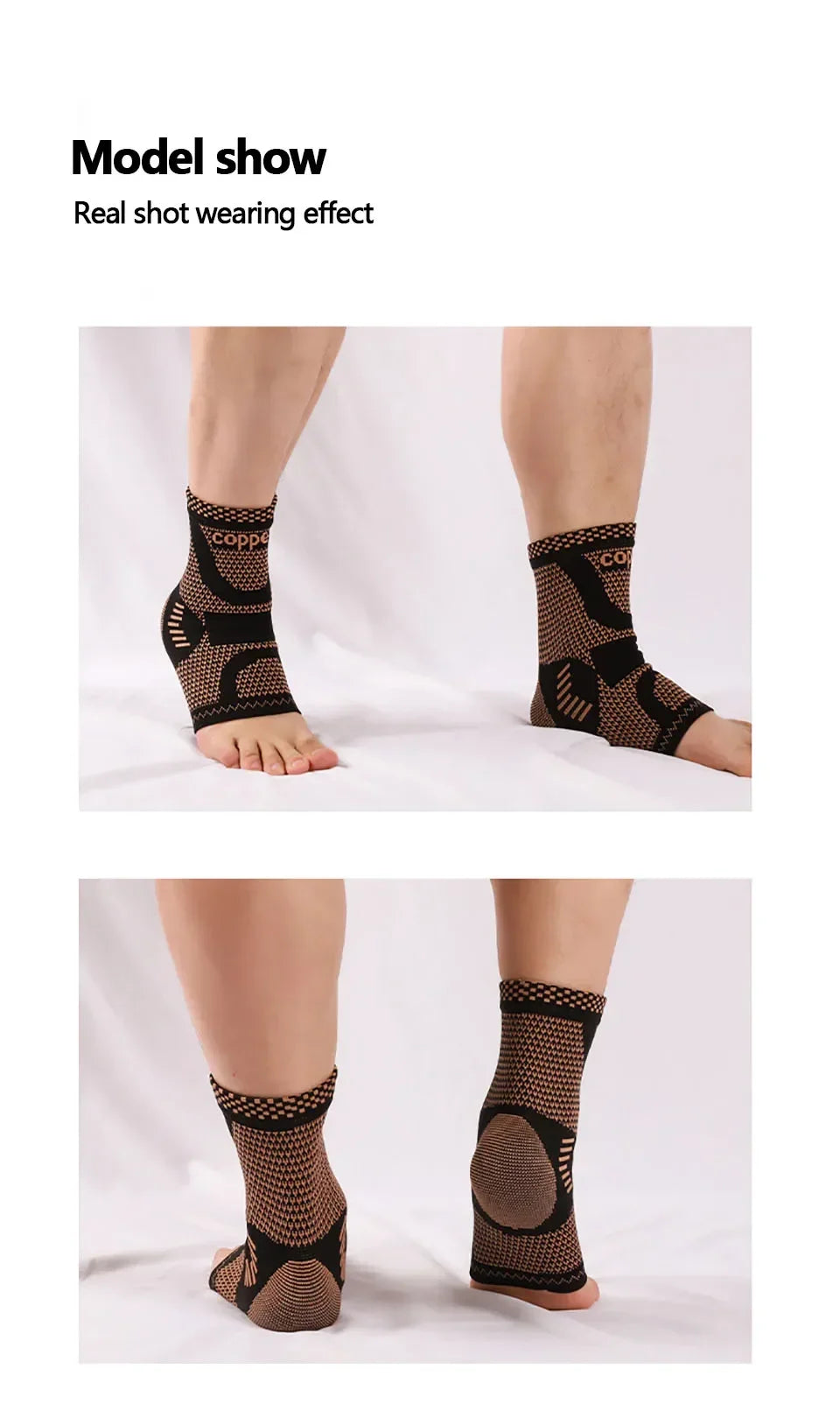 Copper-Infused Compression Ankle Support for Sports & Daily Wear