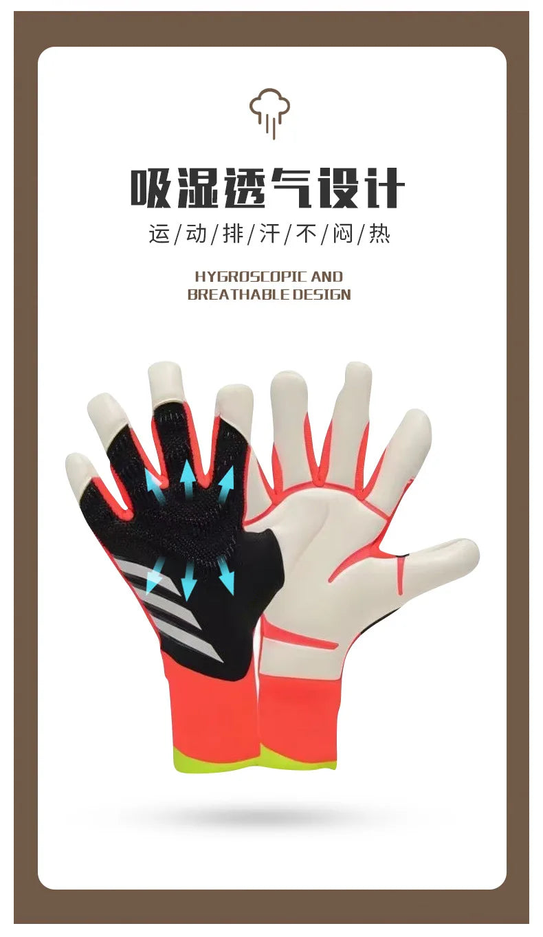 A pair of black and white goalkeeper gloves shown against a neutral background.