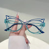 Vintage Oversized Cat Eye Blue Light Glasses for Women