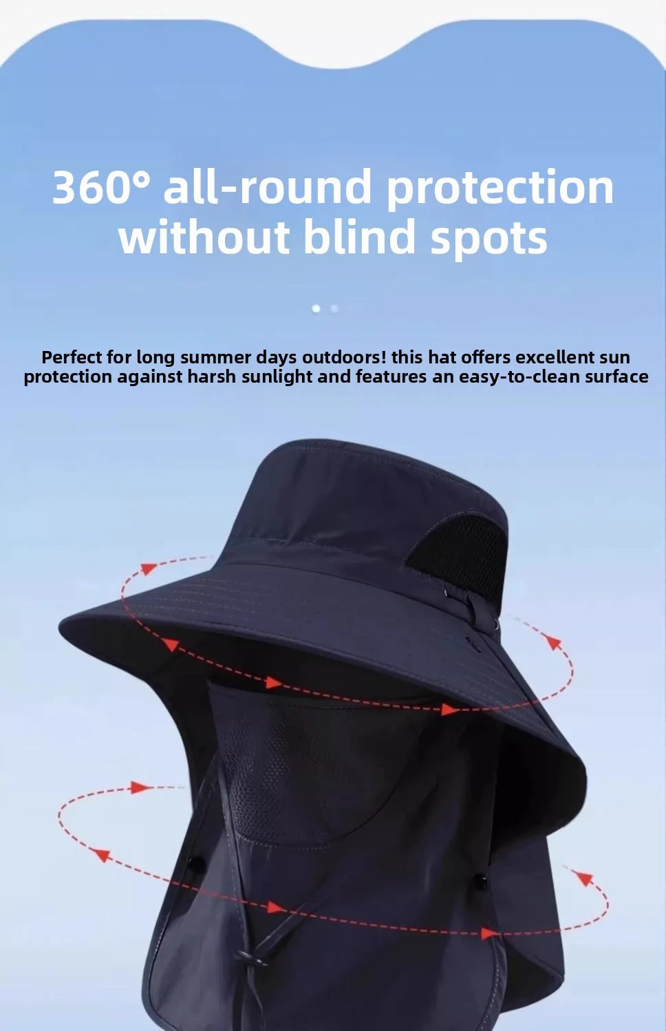 UV Protection Sun Hat with Neck Flap for Outdoor Adventures