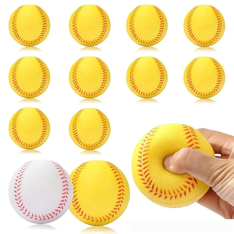PU Foam Baseball & Softball Training Balls - 6 Pack